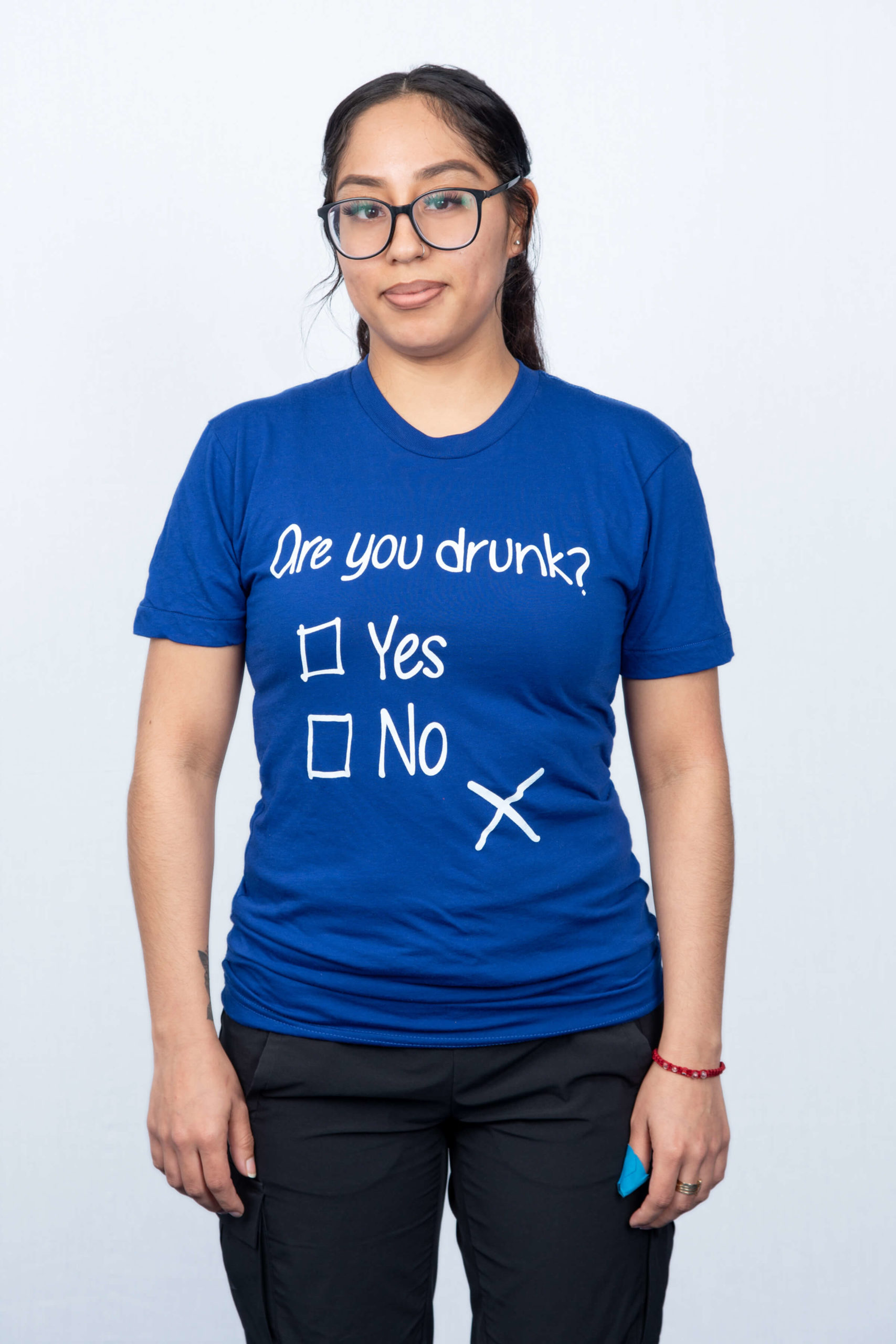 womens blue tee shirt
